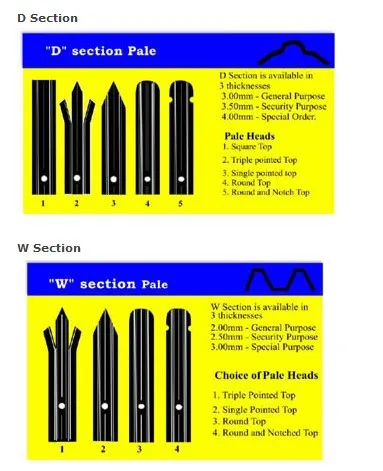 hot sale wholesale galvanized steel fence, euro fence, palisade fence