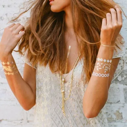 gold tattoo sticker body tattoo sticker