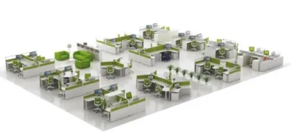Modular Partition Workstations with Screens