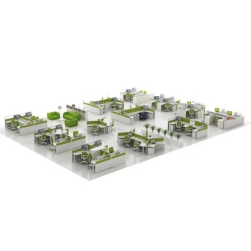 Estações de trabalho de partição modular com telas