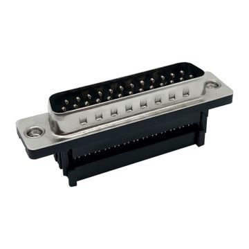 DB25 Black D-Sub Connector and Accessories - IDC Type DB25 Pin D-Sub Plug Male for Cable