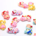 Wholesale Novel Cute Flat Back Kawaii Resin Cabochons Mini Girl Slime Resin Charms for Hair Bow Clips Embellishments