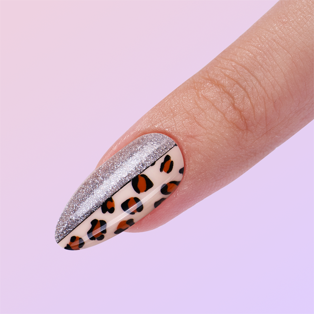 Almond leopard Nails