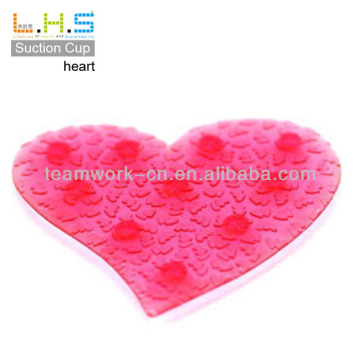 Heart shaped anti-slip plastic bath mat