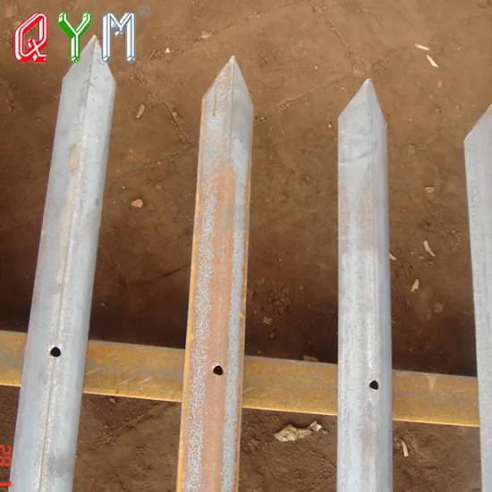 Steel Palisade Fencing Zinc Metal Security Palisade Fence