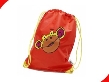 Fashion Reusable Printed Plain Polyester Customizable Drawstring Bags For Kids