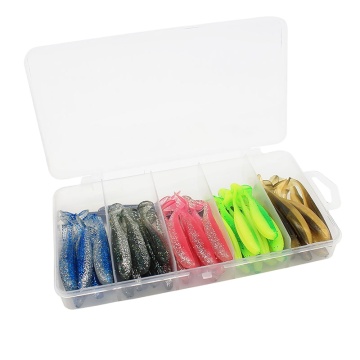 Set di esca da pesca a tail t -pvc di tutte le acque - 25 pezzi o 50 pezzi di mix