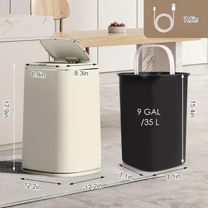 Smart Sensor Trash Can for Kitchen and Bathroom