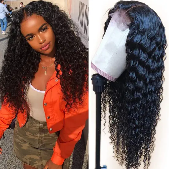 Shmily Raw Malaysian Hair Wig Vendor Cuticle Aligned Lace Front Deep Curly Wigs HD Lace Natural Hair Wigs For Black Women