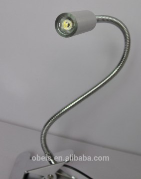 1W no stroboflash reading lamp mini bedside table lamp, clamp reading lamp