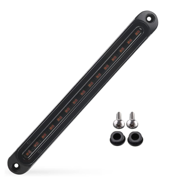 10" LED Trailer Tail Light Bar - Red & Amber Sequential Strobe Signals