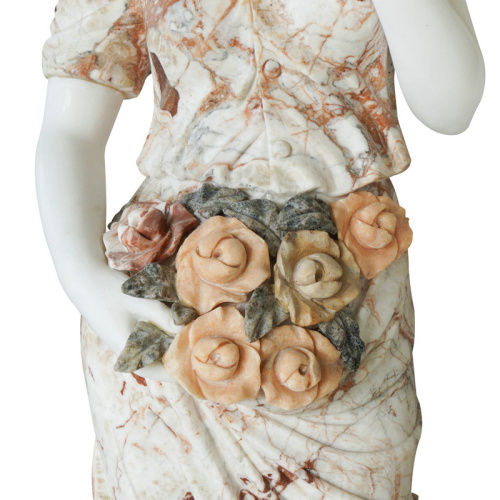 Cuatro doncellas de mármol de color mixto decoración del hogar antiguo