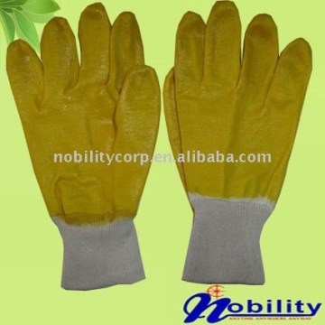 interlock lining orange nitrile fully coated working glove