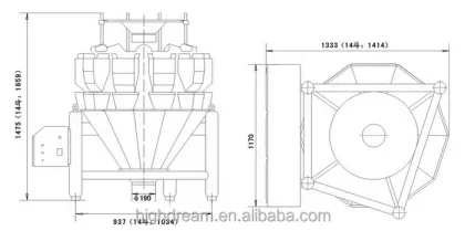 14-Head Stand-Up Automatic Weighing Machine - Ishida Multihead Weigher