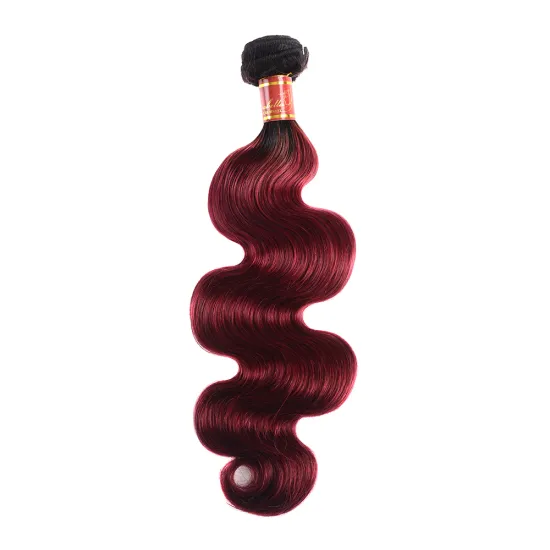 Huashuo high discounts New Popular Remy Two Tone Ombre 1B/99J Color Brazilian Hair Bundles