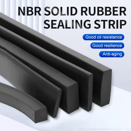 Nitrile FKM EPDM Solid Round Squar Rubber Strip