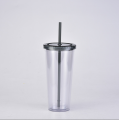 Silicon Cup 24oz Tea Plastic Eco-friendly Drinking Double Wall Plastic Supplier