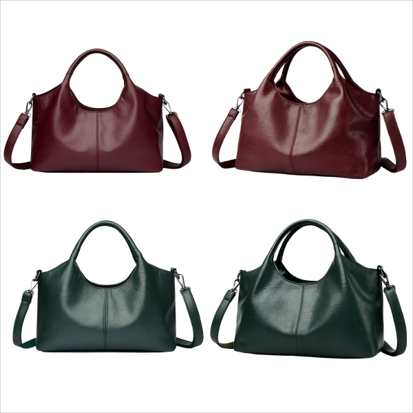 Lady's simple and versatile handbag