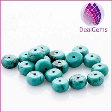 Turquoise abacus beads3 mmx6mm synthetic spacer loose beads for jewelry making