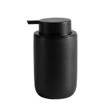 Black Ceramic Soap Dispenser Set: 12oz Rust-Proof Pump for Bathroom Decor and Hand Soap