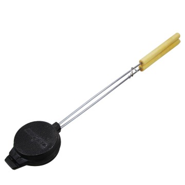 Cast Iron Cookware: Panini Press, Pie Iron, and Broiler with Wooden Handles and Hinges - Perfect for Versatile Cooking