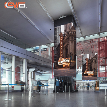 Pillar-Mounted LED Display Screen