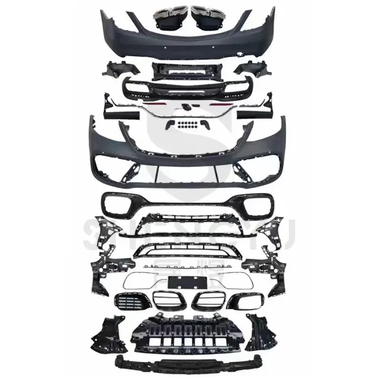 Car Body Kit Bumper Grille Rear Diffuser Exhaust Pipes for Benz W222 2014-2017 S63 Upgrade