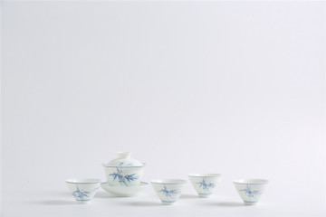 hand painting Kong Fu tea set