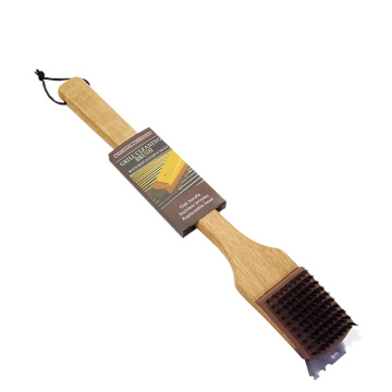 High quality bbq wooden handle cleaning brush