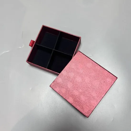 Custom logo rigid cardboard lining drawer paper box