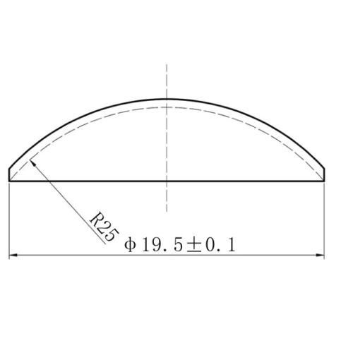 Hémisphère céramique piézoélectrique 10 MHz