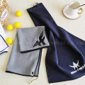 Embroider Solid color microfiber golf towel