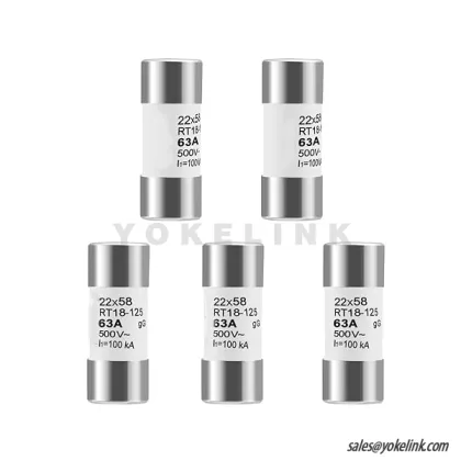 Solar RT18-125(RO17) 22 * 58mm 63A 500VAC gG Type Cylindrical Fuse Link