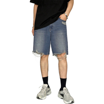 Men's Summer Distressed Denim Jeans: Tear, Shorts, and Oversized Styles