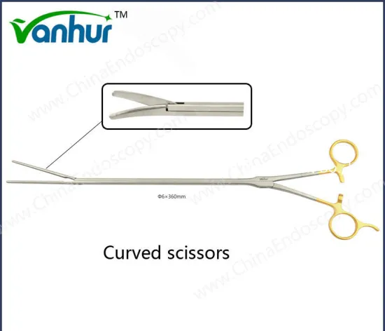 Laparoscopic Thoracomoty Instruments Large Curved Scissors