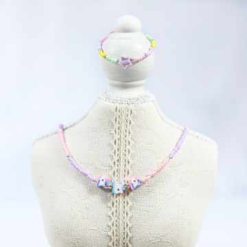 Unicorn Ceramic Bead Necklace Bracelet Belonging to Girls