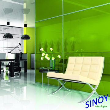 Sinoy Mirror Factory 4mm 9003 Pure White lacquered glass for decorative home