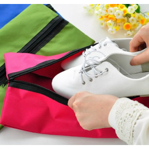 Water Resistant Nylon Shoe Zipper bag