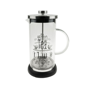 1L Glass Silk Printing French Press Coffee Maker