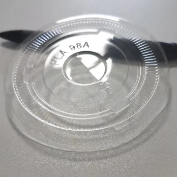 PLA cup with lid flat or round