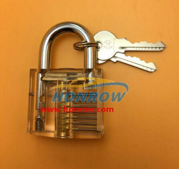 Transparent Visible Pick Cutaway Mini Practice View Padlock Lock Training Skill For Locksmith