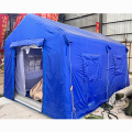 Blue waterproof canvas emergency relief tent