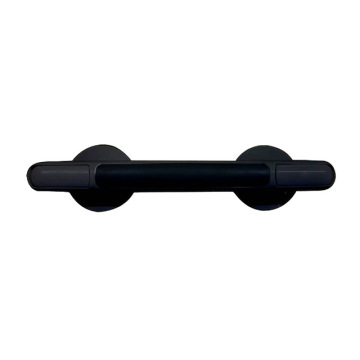 Customizable Matte Black Non-Slip ABS Bathroom Handrail: Reusable and Nail-Free Wall Mounting