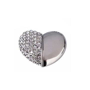 Heart Shape Crystal 8GB Disco flash USB