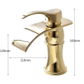 Gold Single Hole Bathroom Faucet Special Design Gold Polish Bathroom Faucet Manufactory