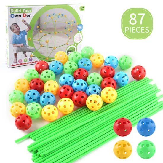 100-Piece DIY Glow-in-the-Dark Tent Stem Construction Blocks Building Kit for Kids