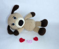 Bunny dikait buatan tangan Crochet bayi haiwan mainan