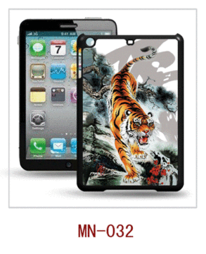 Tigre imagens Ipad Mini caso, com imagens 3d, revestimento de borracha caso Pc, várias cores disponíveis
