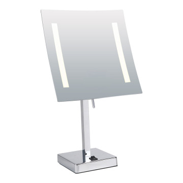 Frameless standing magnifying mirror