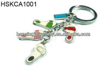 Fashion Metal Enamel Charms Keychain